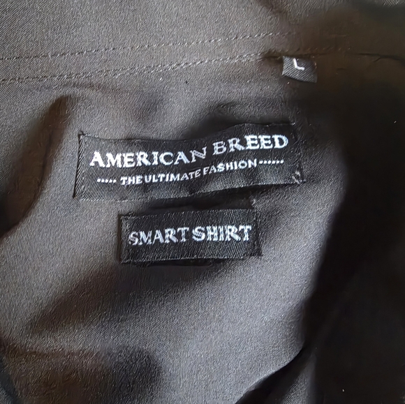 Men's Smart Black Dress Shirt with Gold Embellishments Size L - Picture 4 of 4